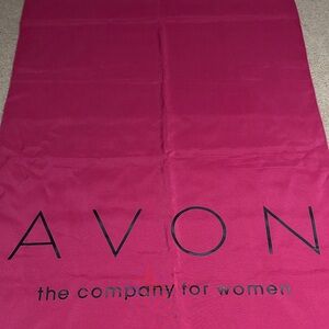 Avon Hot Pink Promotional Fabric Panel with Black Logo